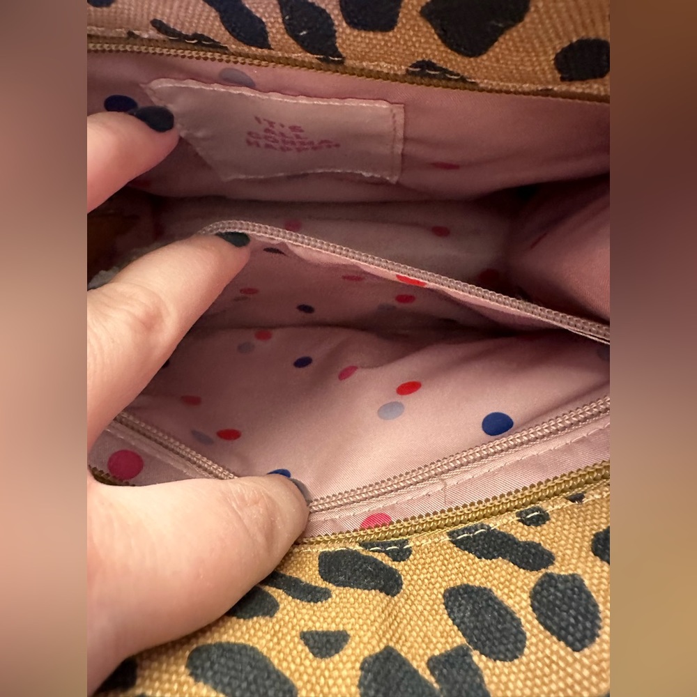 Stella & Dot Leopard Print Top Handle Bag - image 2